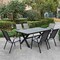 Deko Living Outdoor Dining Chairs and Table Set, 7 Piece, Gray COP30702BLK - alternate 2